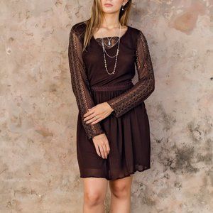 🤎 Brown Boho Chic Festival Dress 🤎 ELSA Sample | up to Size Medium 8 US Womens